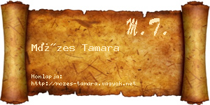 Mózes Tamara névjegykártya